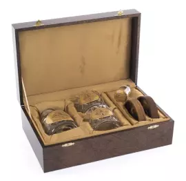 Набор для виски со штофом "Узор" на 2 персоны, Златоуст